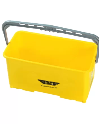 Seau Ettore Super Bucket en plastique avec poignée grise de couleur jaune 25 litres ref 85000.
