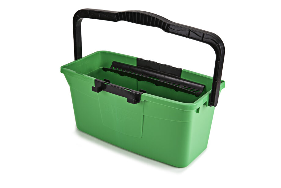 Seau de 12 litres couleur verte Unger avec porte outils.