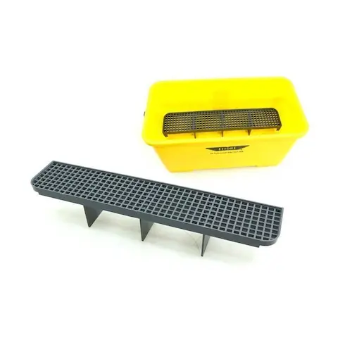 Tamis en plastique de couleur grise pour fond de seau Ettore Super Bucket 25 litres jaune