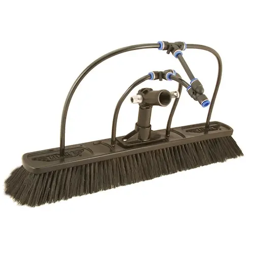Brosse Ettore Aquaclean en poils de nylon et poils de sanglier avec adaptateur d'angle inclus