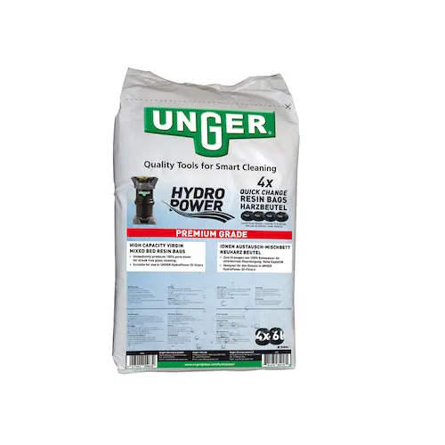 Sac de résine Unger QuickChange Resin Refill 4 x 6 litres (24 l) in Bag pour HydroPower DI
