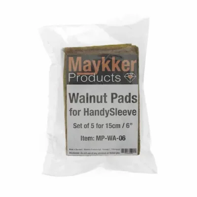 Set de 5 pads de récurage en noyer Makker Walnut pads - 15 cm