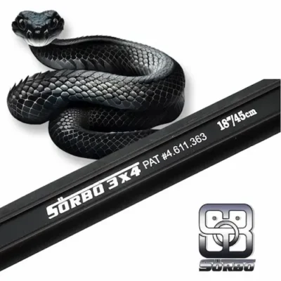 Baguette / barrette / rail Sörbo SPC Quicksilver 3X4 Black Mamba avec caoutchouc souple Sörbo SPC