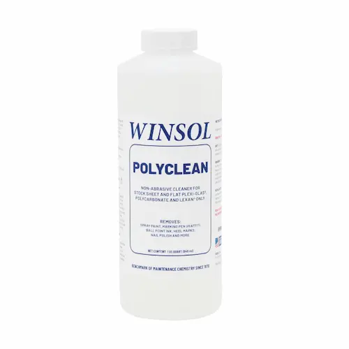 Produit nettoyant non abrasif pour polycarbonate et Plexiglas Winsol Polyclean