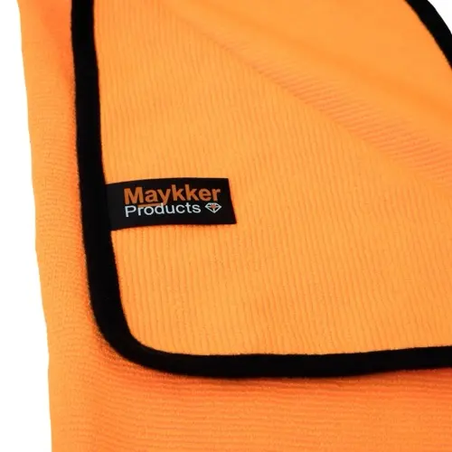 Chiffon en microfibre douce Maykker Terry Towel de couleur orange
