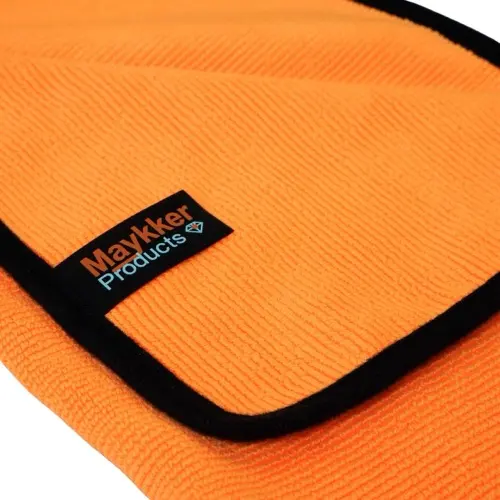 Chiffon en microfibre douce Maykker Terry Towel de couleur orange