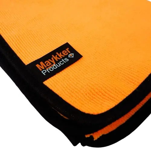 Chiffon en microfibre douce Maykker Terry Towel de couleur orange
