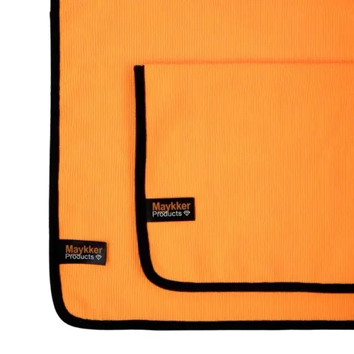 Chiffon en microfibre douce Maykker Terry Towel de couleur orange