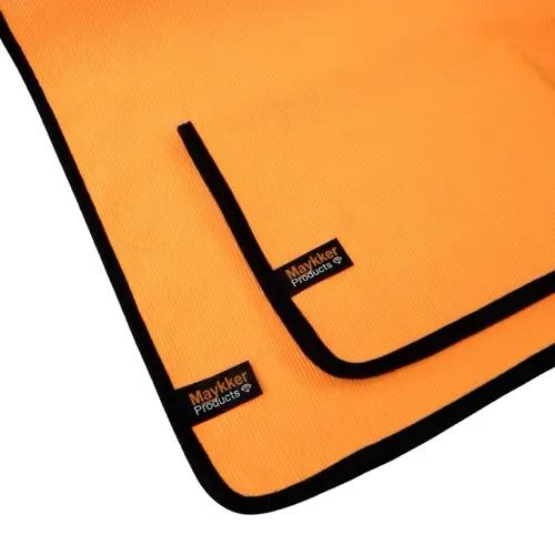 Chiffon en microfibre douce Maykker Terry Towel de couleur orange