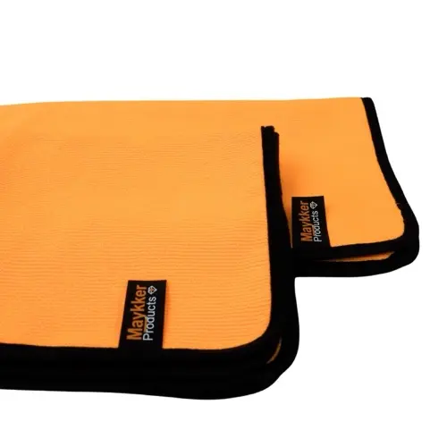 Chiffon en microfibre douce Maykker Terry Towel de couleur orange