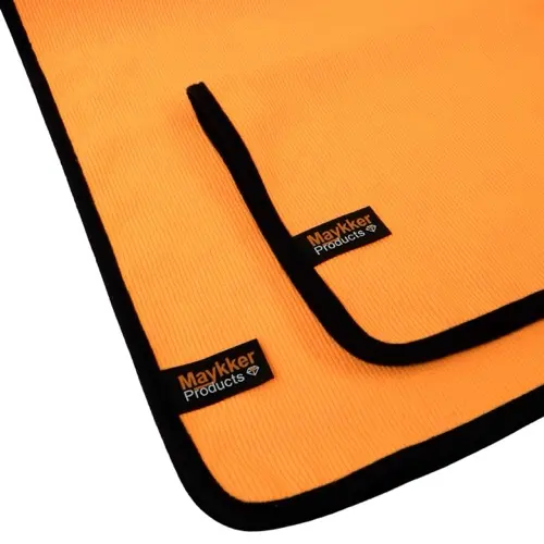 Chiffon en microfibre douce Maykker Terry Towel de couleur orange