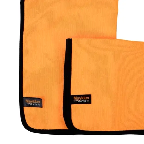 Chiffon en microfibre douce Maykker Terry Towel de couleur orange