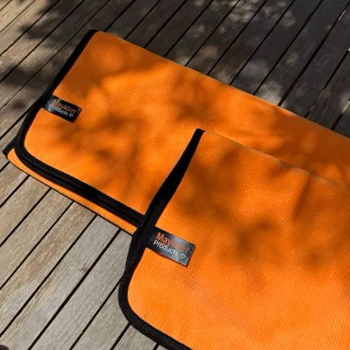 Chiffon en microfibre douce Maykker Terry Towel de couleur orange
