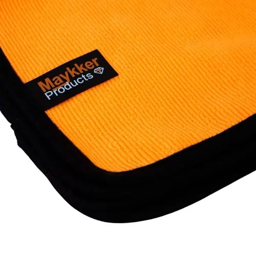 Chiffon en microfibre douce Maykker Terry Towel de couleur orange