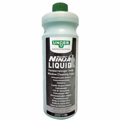 Détergent liquide Unger Ninja - Savon pour le nettoyage des vitres formule Power avec durée prolongée de la mousse
