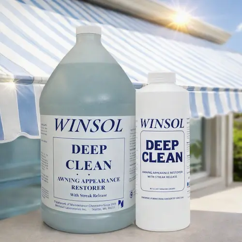 Nettoyant pour tissus d’auvents, stores en tissus, bannes solaires, marquises Winsol Deep Clean